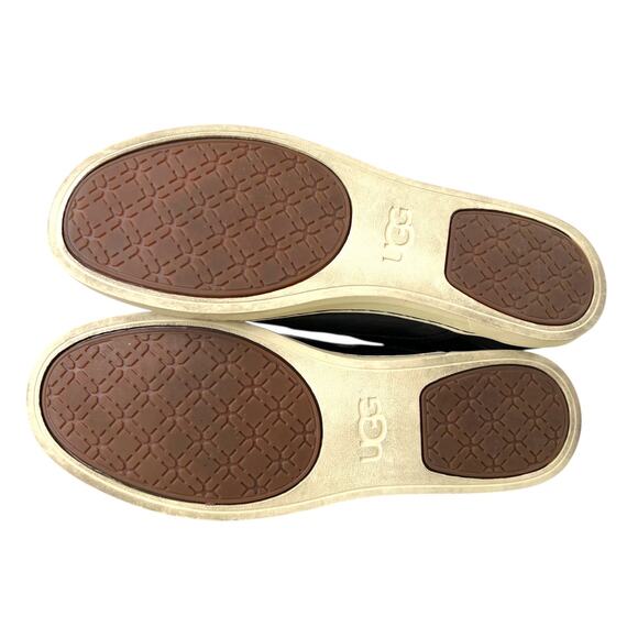 UGG the Fierce Black Leather Slip-On Sneaker in Black Women’s 9.5 - Picture 9 of 10